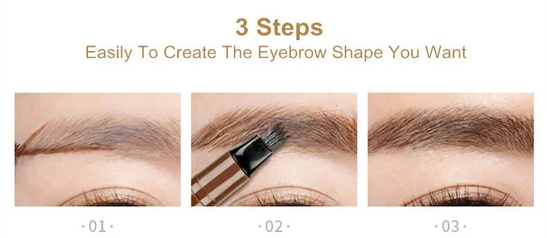 Waterproof Fork Tip Eyebrow Pen