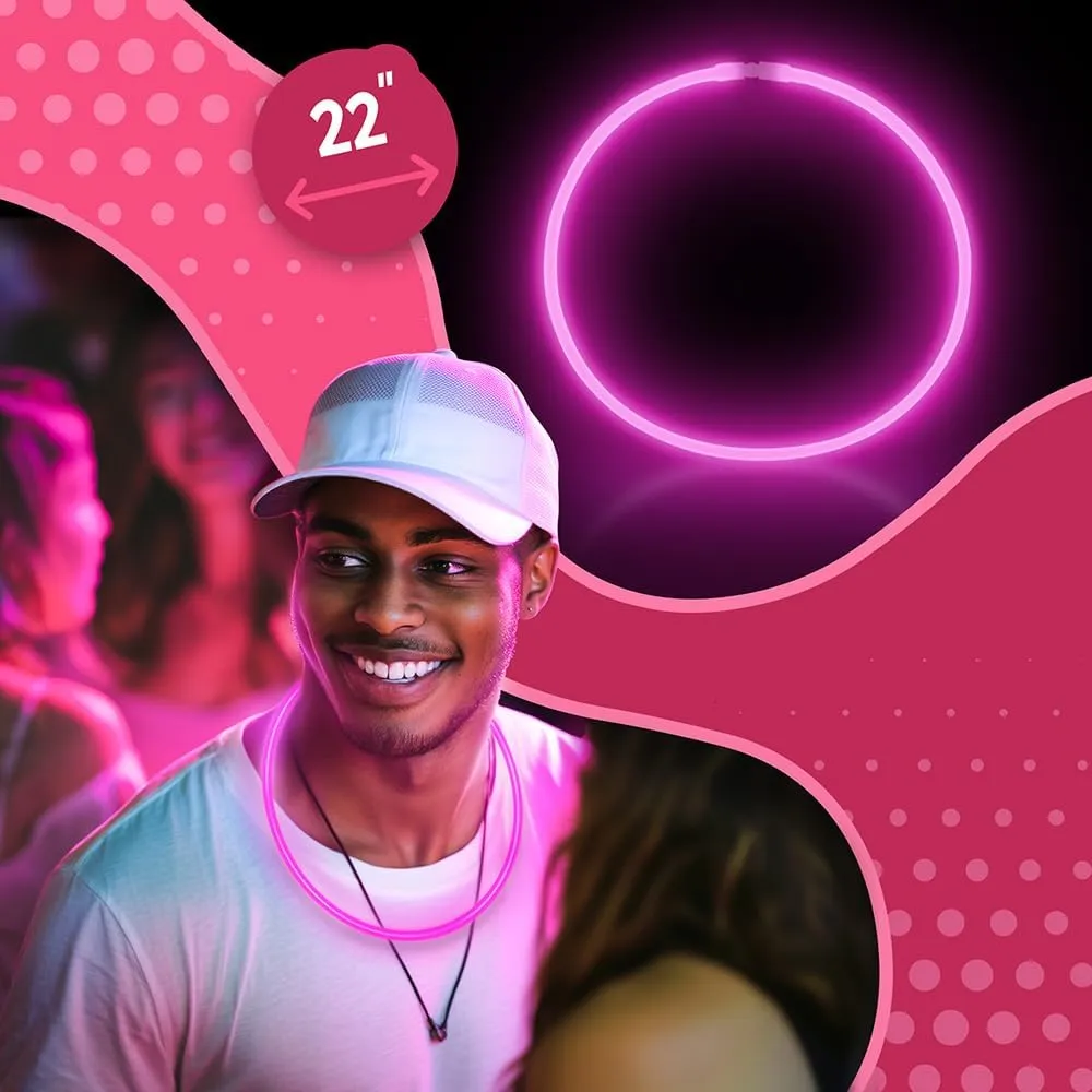 Windy City Novelties 22" Glow Stick Necklaces - 50 Pack