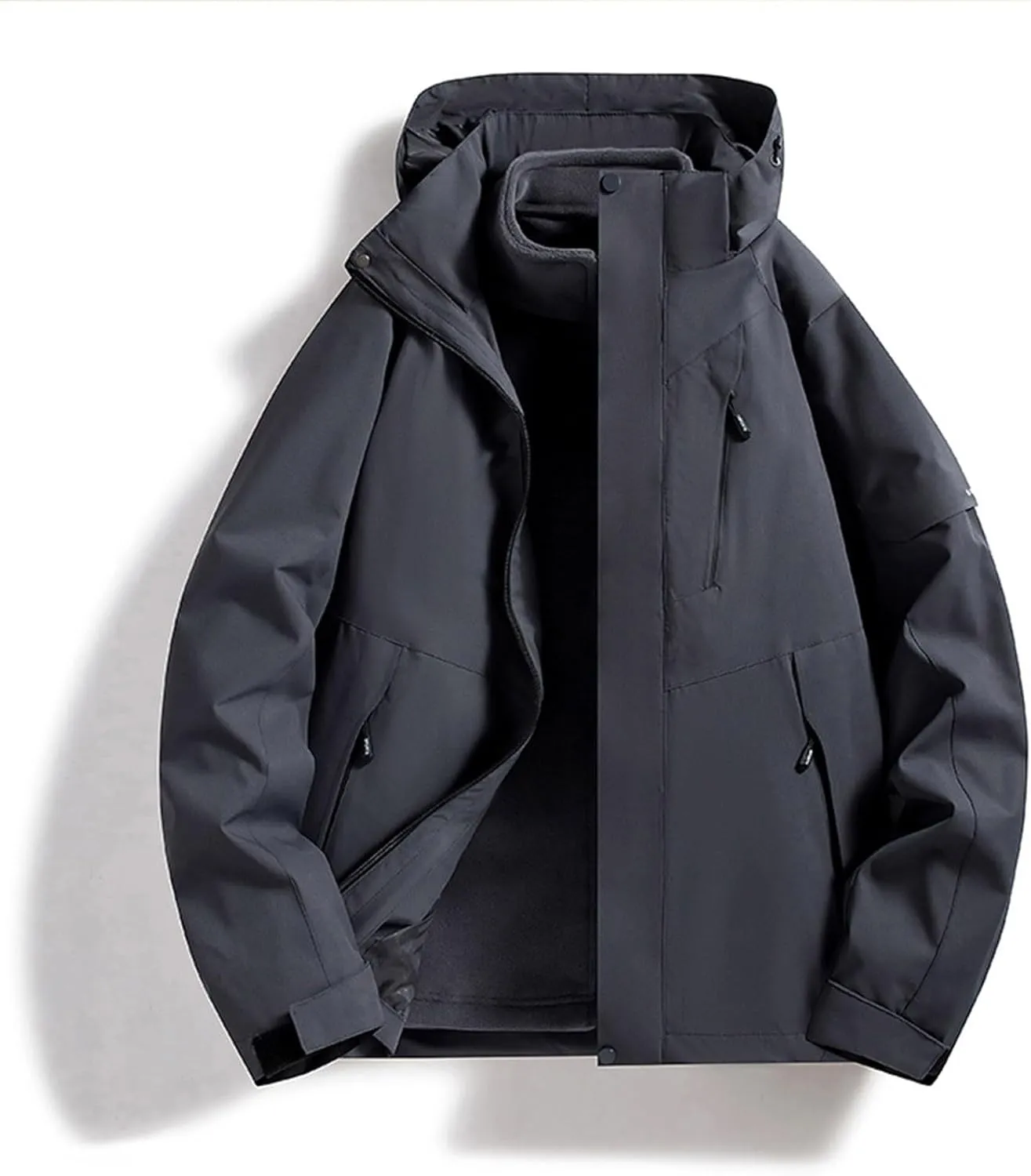 Winter Jackets for Women 2024 Fashion Solid Hiking Coats Long Sleeve Baggy Puffer Jacket with Pockets Outdoor