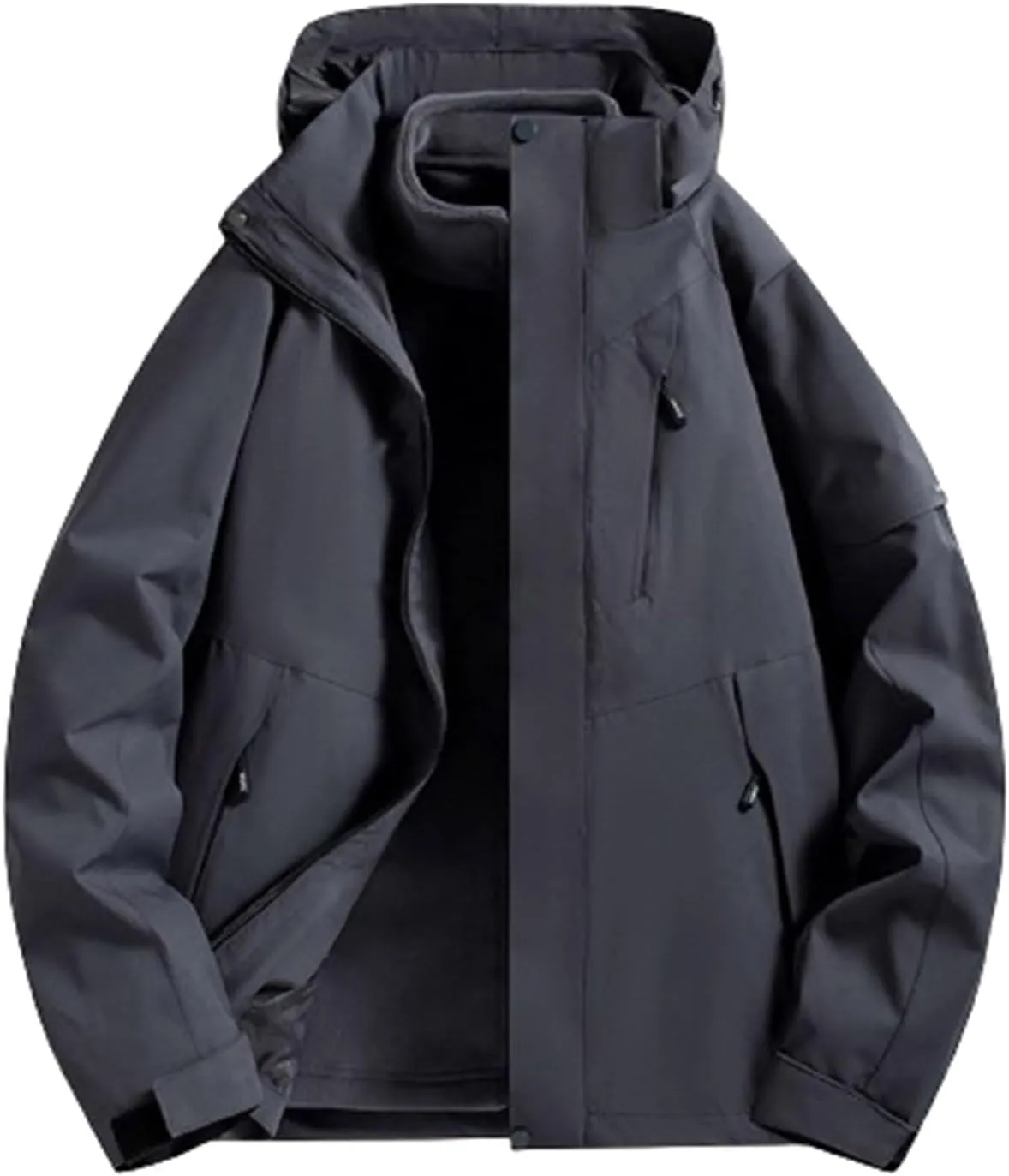 Winter Jackets for Women 2024 Fashion Solid Hiking Coats Long Sleeve Baggy Puffer Jacket with Pockets Outdoor