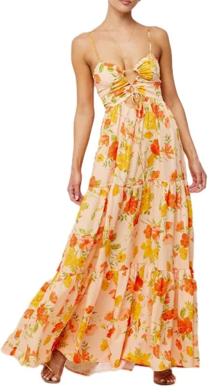 Women Boho Spaghetti Strap Maxi Dress Y2k Floral Sleeveless Long Dress 2025 Summer Beach Vacation Sundress Beachwear
