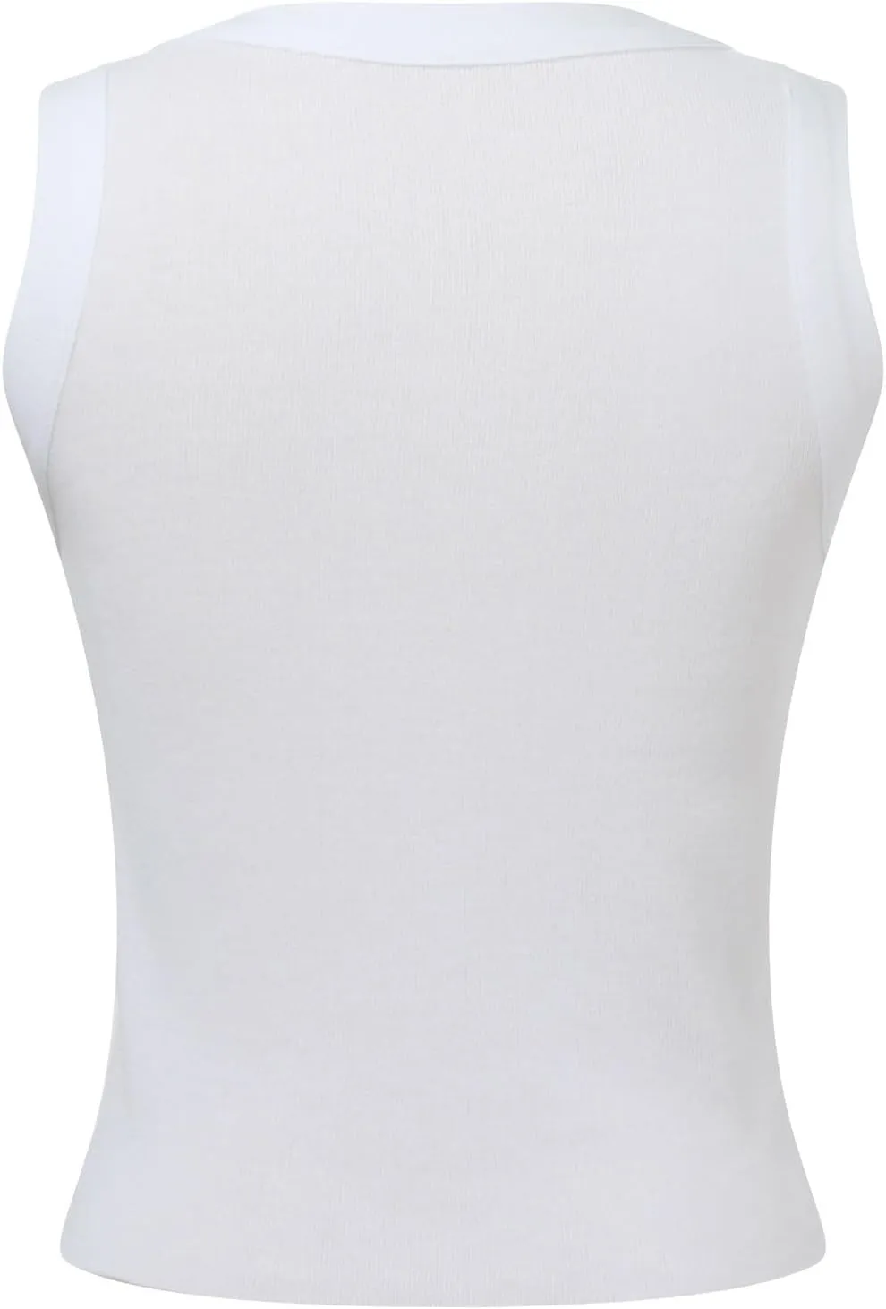Womens Basic Tops 2025 Summer High Round Neck Striped Printed Knit Tank Tops Slim Fit Casual Sleeveless Going Out Top