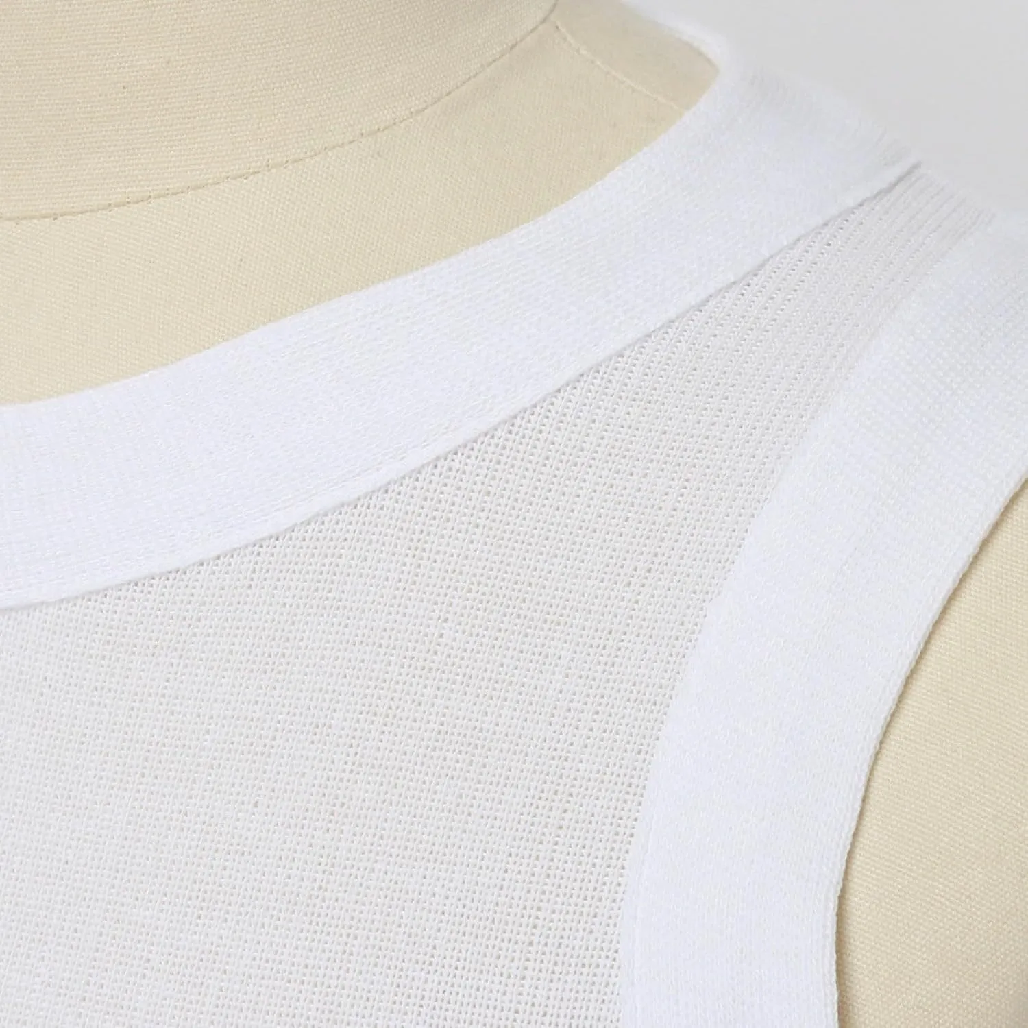 Womens Basic Tops 2025 Summer High Round Neck Striped Printed Knit Tank Tops Slim Fit Casual Sleeveless Going Out Top