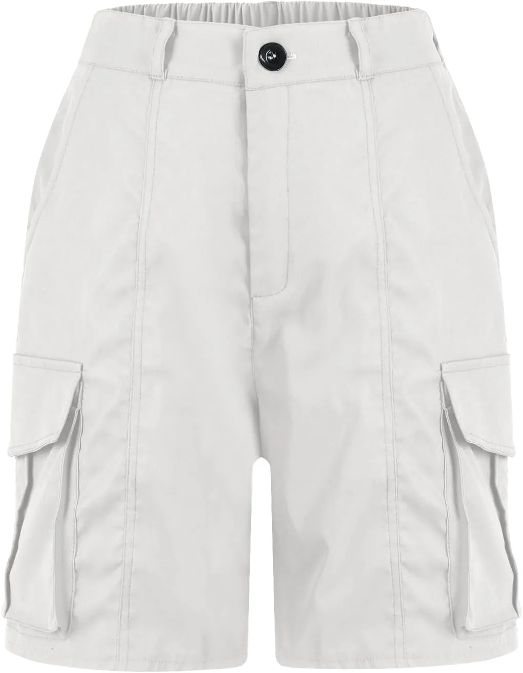 Womens Cargo Shorts 2024 Summer Casual Elastic High Waisted Drawstring Shorts Dressy Cotton Short Pants with Pocket