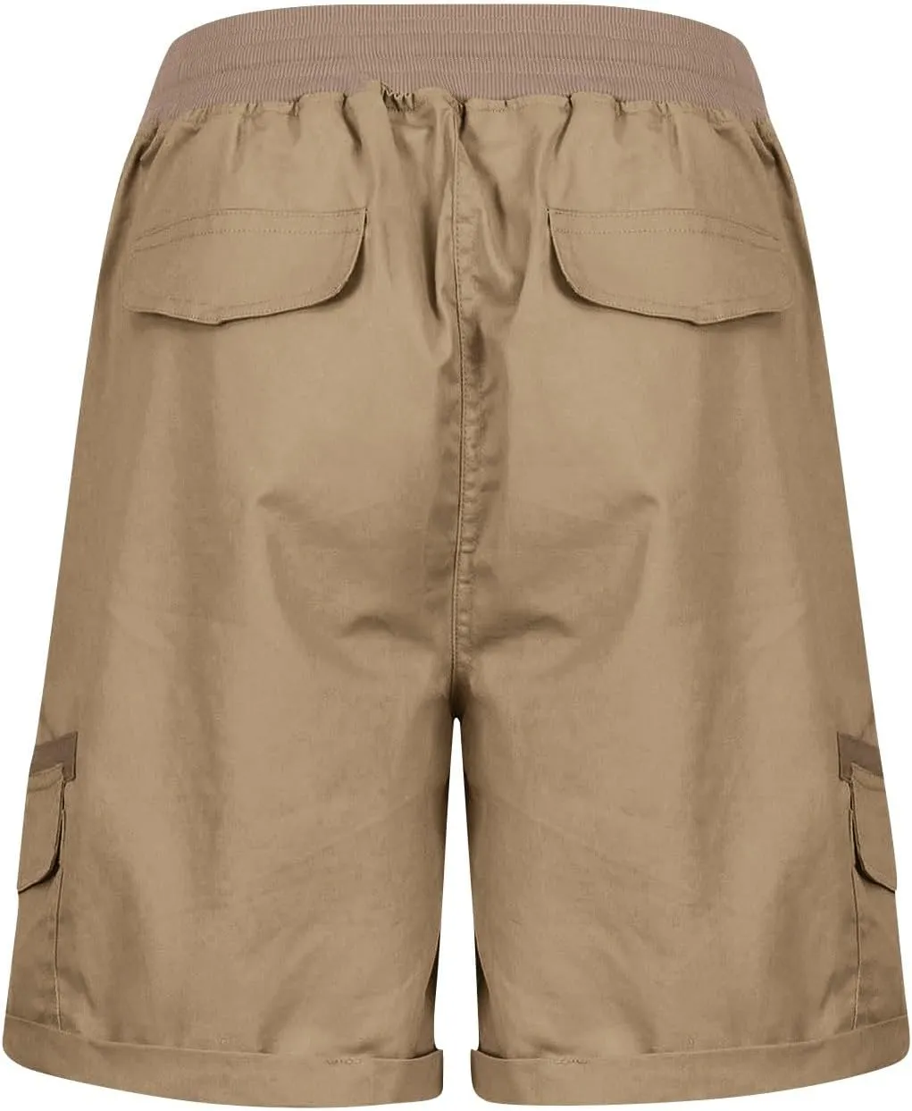 Womens Cargo Shorts 2024 Summer Casual Elastic High Waisted Drawstring Shorts Dressy Cotton Short Pants with Pocket