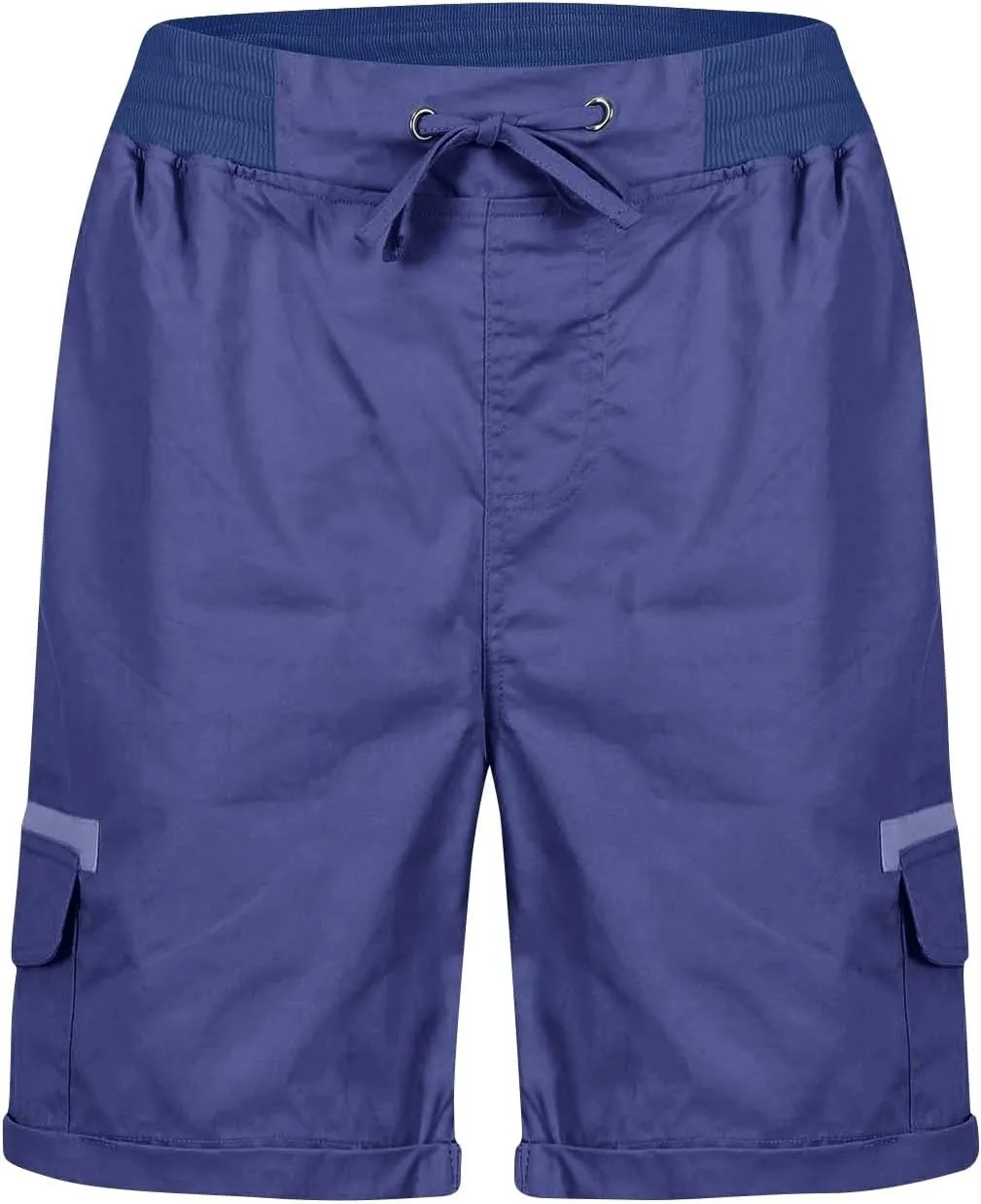 Womens Cargo Shorts 2024 Summer Casual Elastic High Waisted Drawstring Shorts Dressy Cotton Short Pants with Pocket