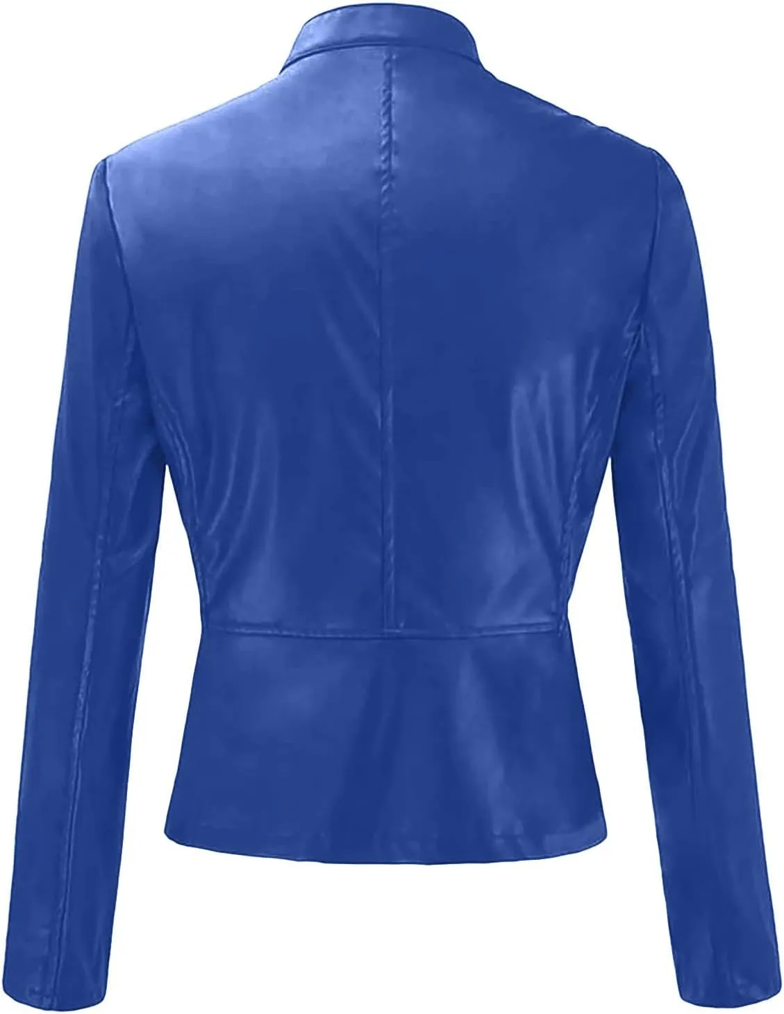 Womens Faux Leather Jacket 2024 Fashion Fall Clothes Zip Up Cropped Jackets Lightweight Motorcycle Biker Coats