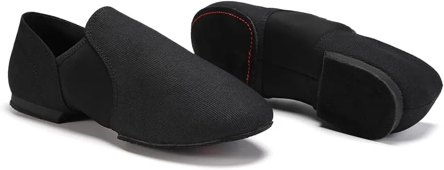 Women's Jazz Shoes Slip-on Dance Practice Shoes Ballroom Dance Flat Shoes
