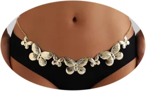 Women's Sparkly Body Chains Silver Rhinestone Waist Chain Belly Body Chains Fashion Waist Jewelry