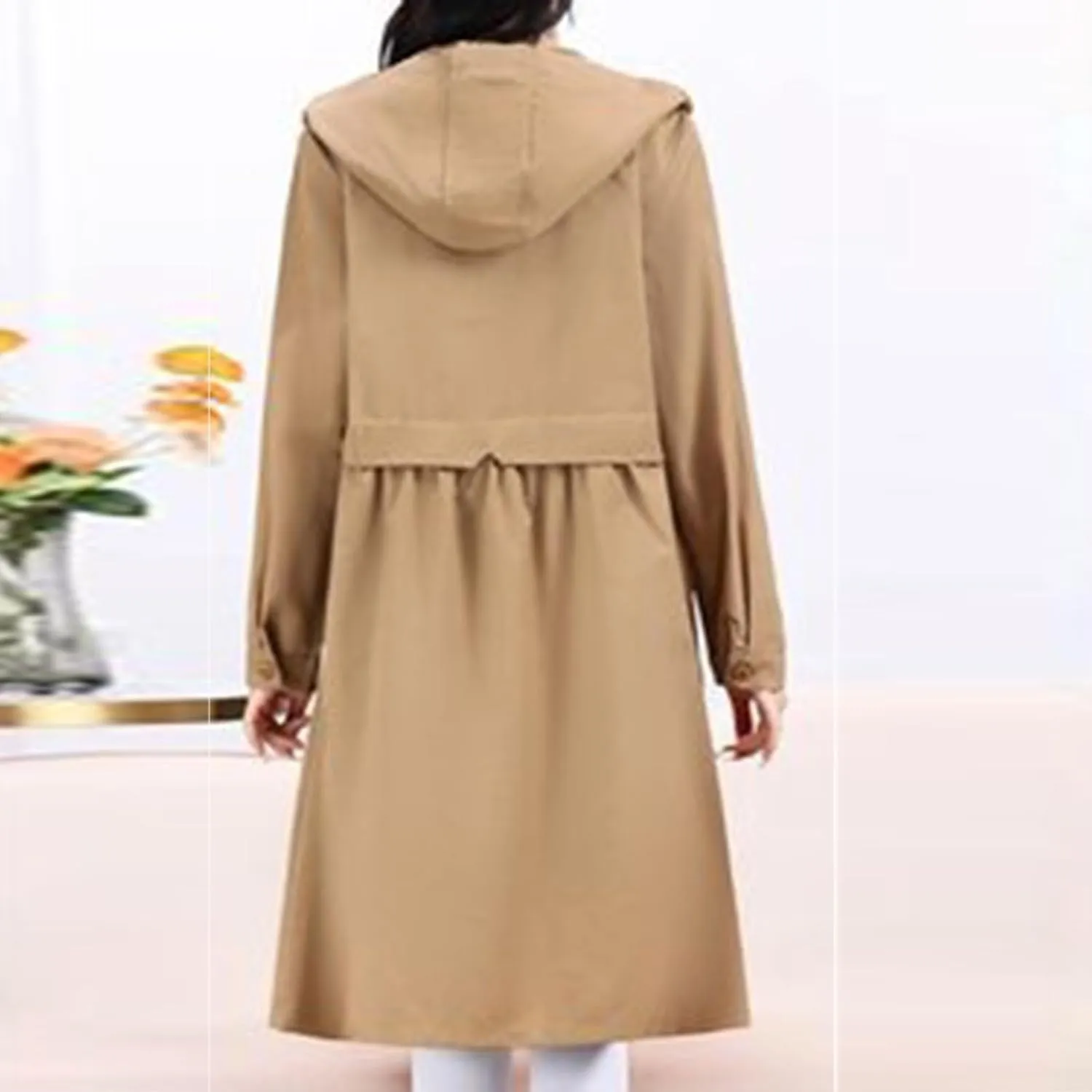Women's Winter Coats 2024 Casual Button Down Open Front Jackets Long Sleeve Thin Coat with Pockets Outerwear