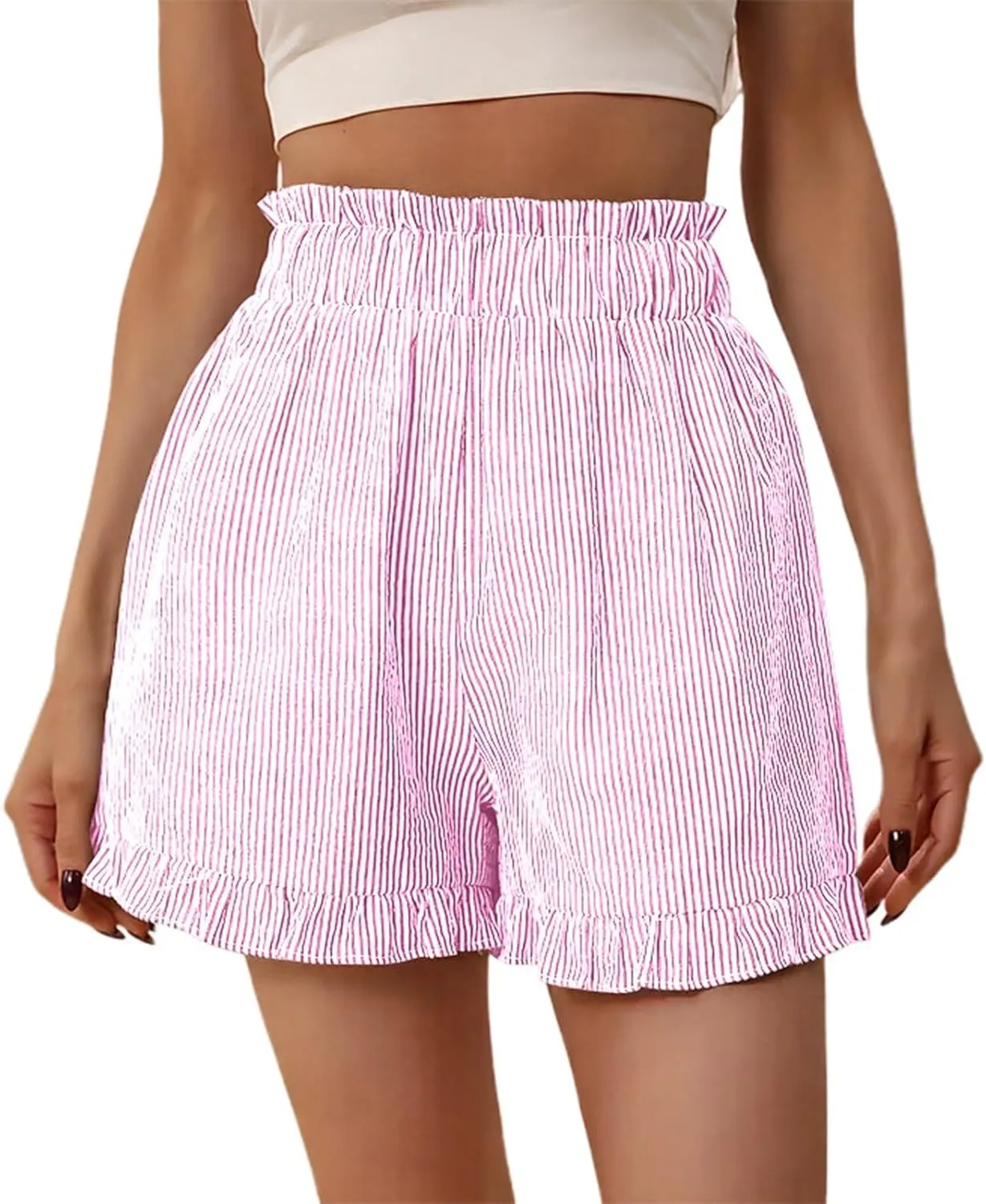 Women's Y2k Lounge Shorts Elastic Waist Comfy Cute Plaid Gingham Pajama Bottoms Checkered Sleep Boxer Pj Lounge Short