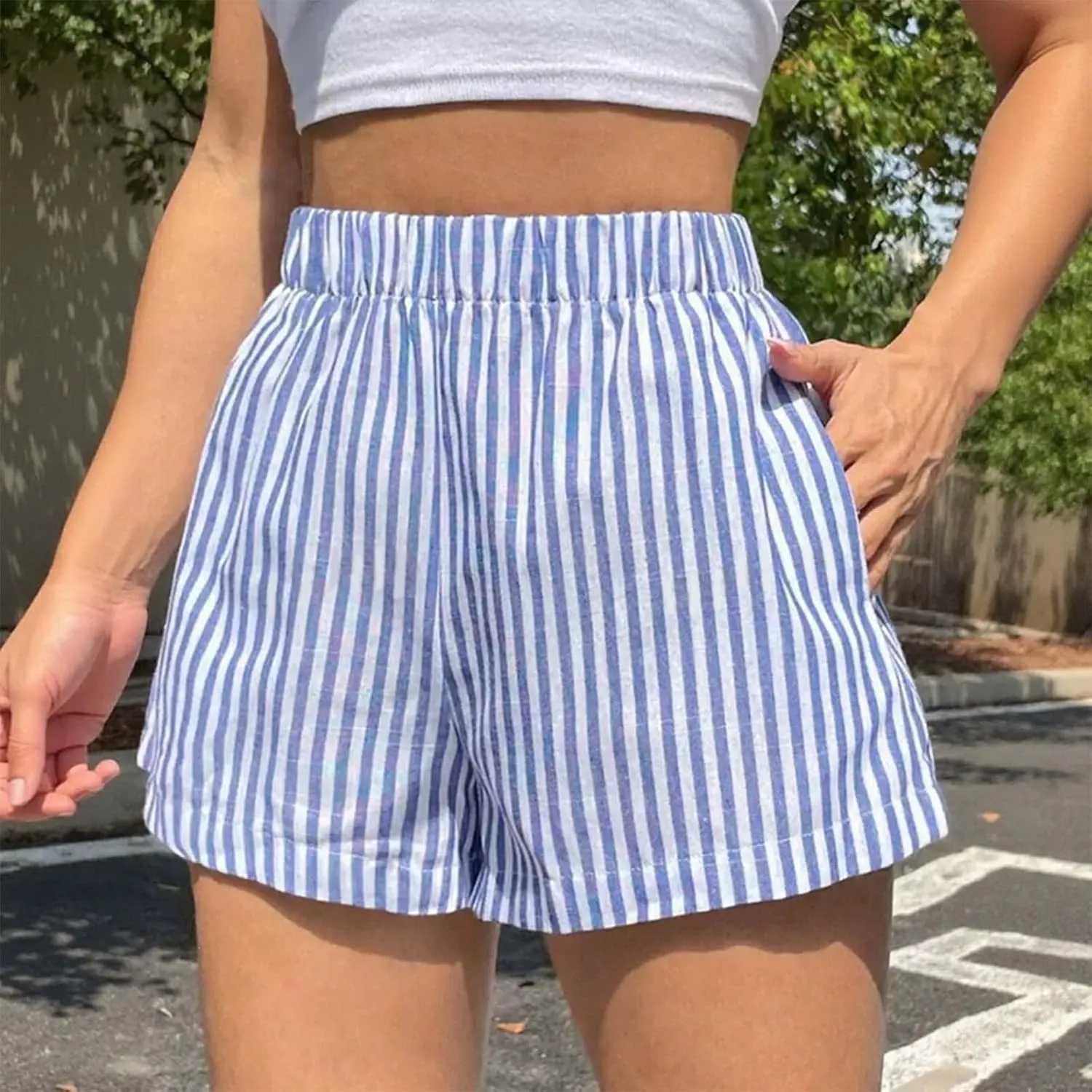 Women's Y2k Lounge Shorts Elastic Waist Comfy Cute Plaid Gingham Pajama Bottoms Checkered Sleep Boxer Pj Lounge Short