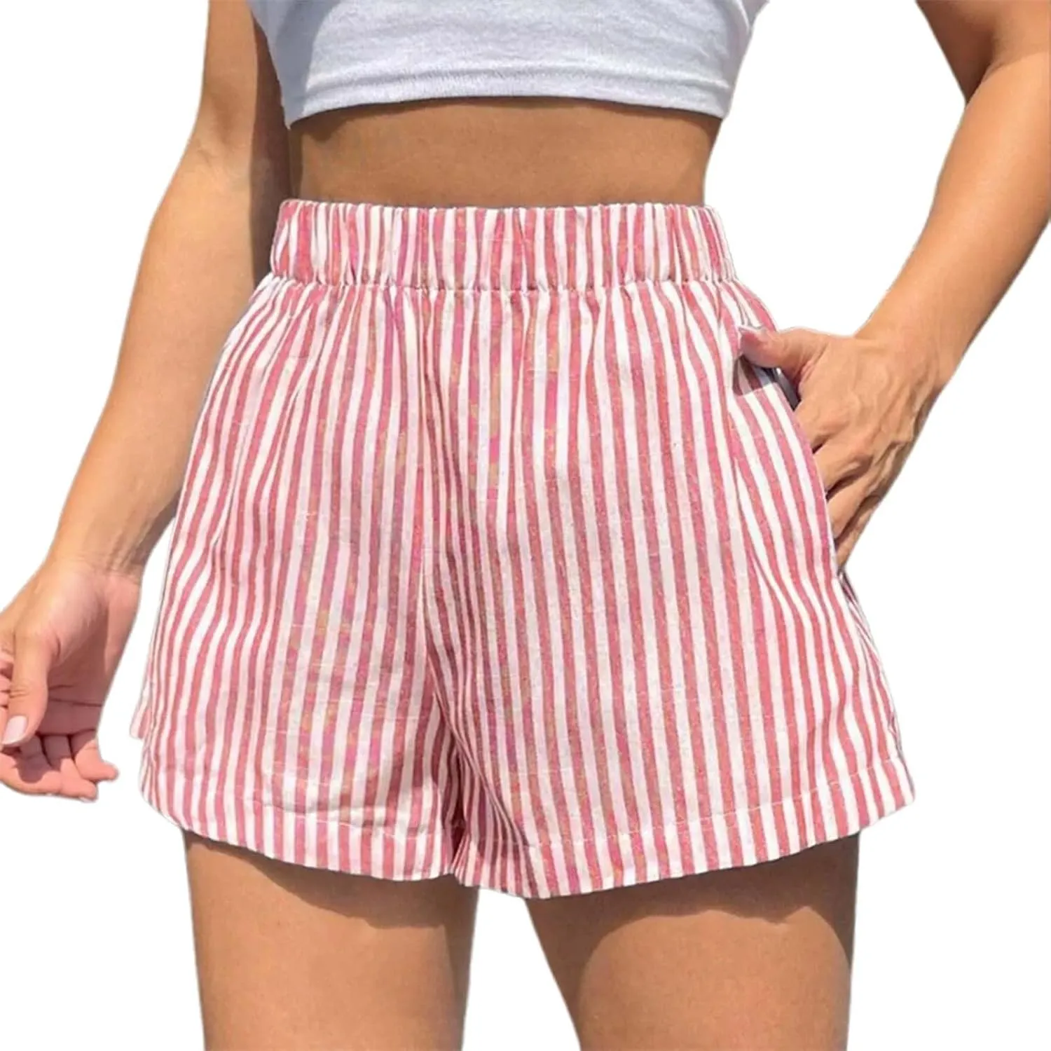 Women's Y2k Lounge Shorts Elastic Waist Comfy Cute Plaid Gingham Pajama Bottoms Checkered Sleep Boxer Pj Lounge Short
