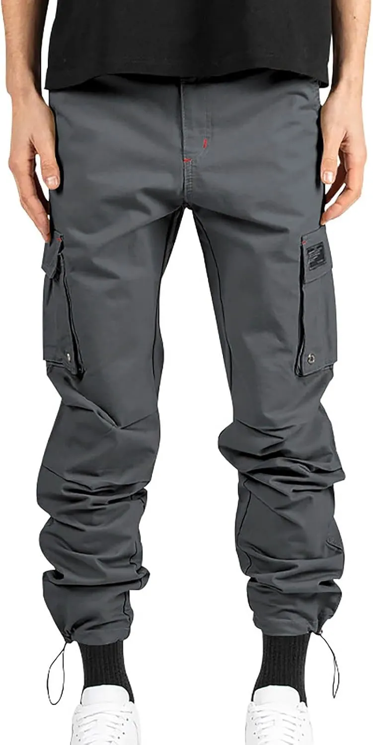 Work Cargo Pants for Men Casual Lightweight Work Construction Hiking Tactical Trousers Sweatpants