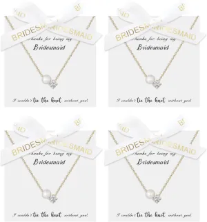 YANCHUN Bridesmaid Gifts for Bridal Party Gifts Bridesmaids Proposal Necklaces for 2/4/6/8 Favors Bridesmaid Dress Jewelry Set