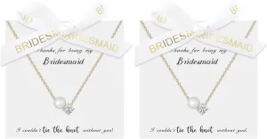 YANCHUN Bridesmaid Gifts for Bridal Party Gifts Bridesmaids Proposal Necklaces for 2/4/6/8 Favors Bridesmaid Dress Jewelry Set
