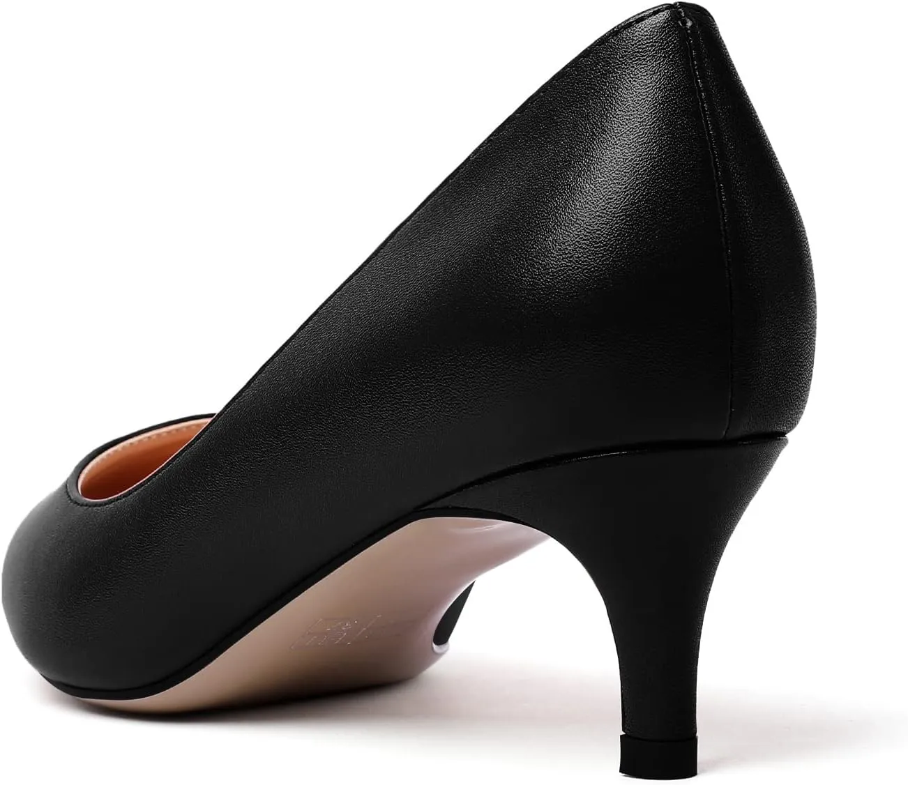 YODEKS Women's Pointed Toe Pumps 2" Kitten Middle Heel Chic Pumps Comfort Slip On Low Heel Dress Pumps Shoes