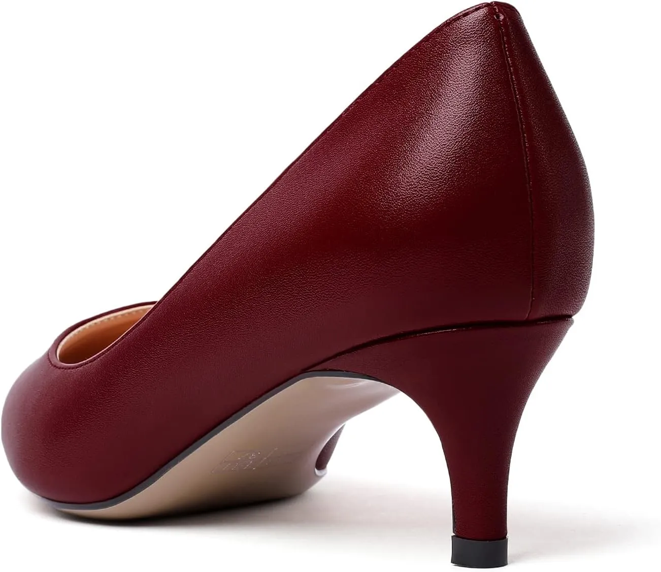 YODEKS Women's Pointed Toe Pumps 2" Kitten Middle Heel Chic Pumps Comfort Slip On Low Heel Dress Pumps Shoes