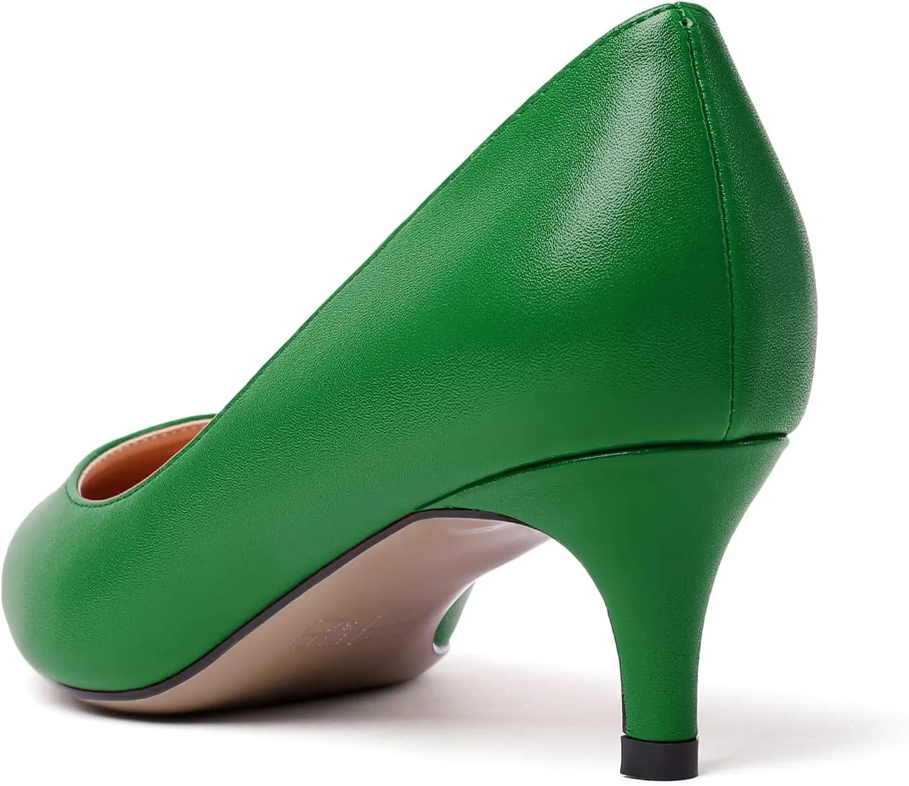 YODEKS Women's Pointed Toe Pumps 2" Kitten Middle Heel Chic Pumps Comfort Slip On Low Heel Dress Pumps Shoes