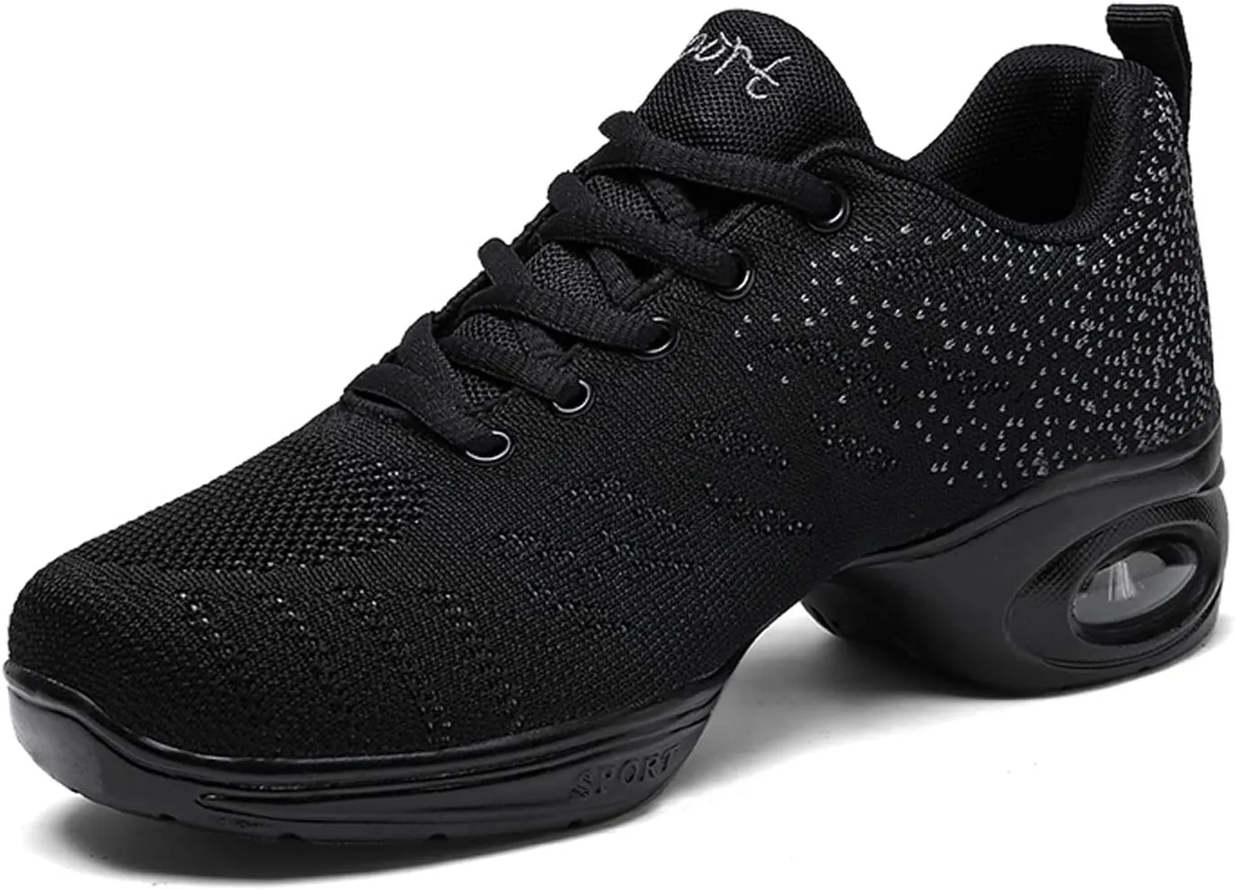 YUKTOPA Womens Dance Sneakers Jazz Shoes Lace-up Walking Shoes Lightweight Breathable Lady Platform Shoes