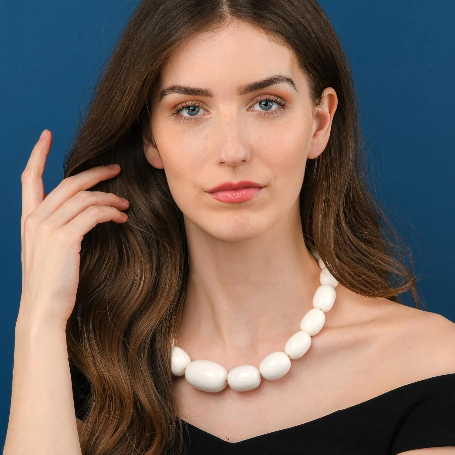 ZAVANA Large Statement Necklace for Women, Handmade Boho Chic Chunky Necklace for Women, Elegant Bohemian Costume Jewelry for Women