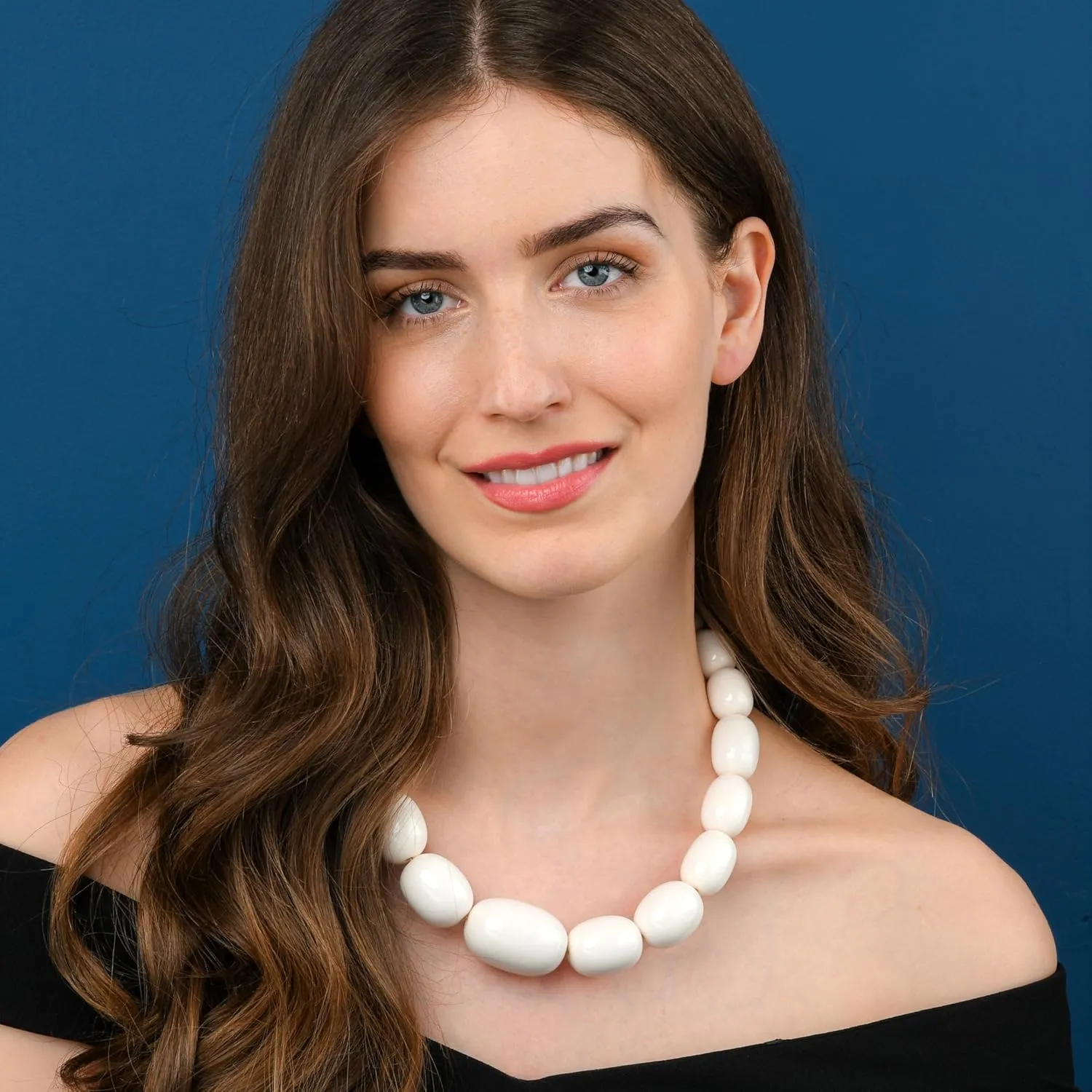ZAVANA Large Statement Necklace for Women, Handmade Boho Chic Chunky Necklace for Women, Elegant Bohemian Costume Jewelry for Women