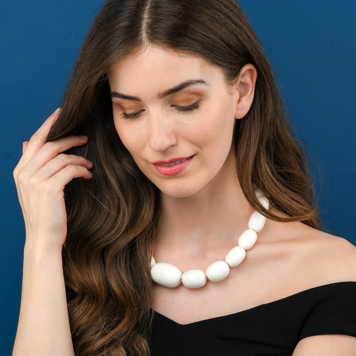 ZAVANA Large Statement Necklace for Women, Handmade Boho Chic Chunky Necklace for Women, Elegant Bohemian Costume Jewelry for Women
