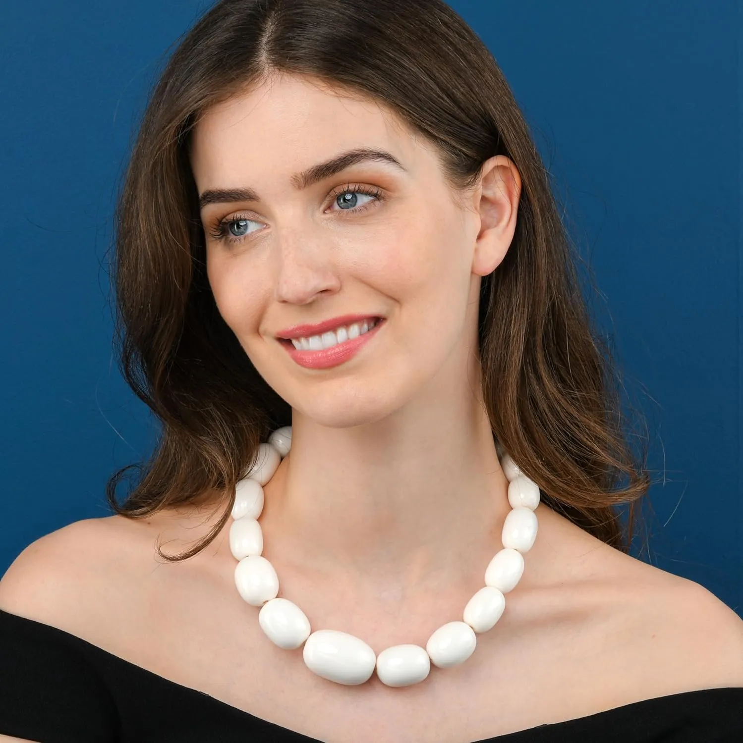 ZAVANA Large Statement Necklace for Women, Handmade Boho Chic Chunky Necklace for Women, Elegant Bohemian Costume Jewelry for Women